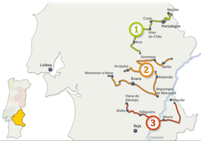 rota dos vinhos do alentejo